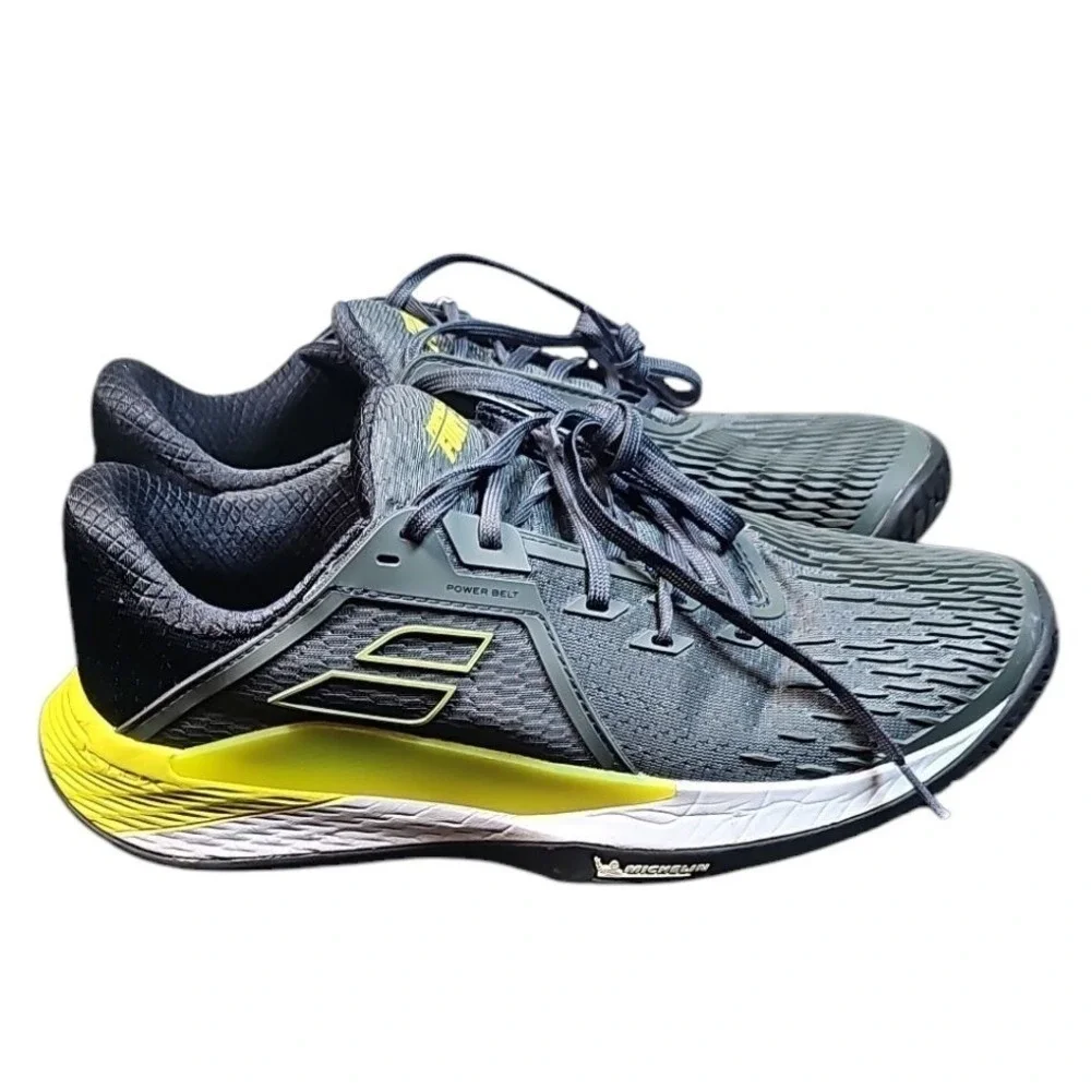 Babolat Propulse Fury 3 AC Gray Yellow - Size 10.5 - Used (Tread‎ Wear)